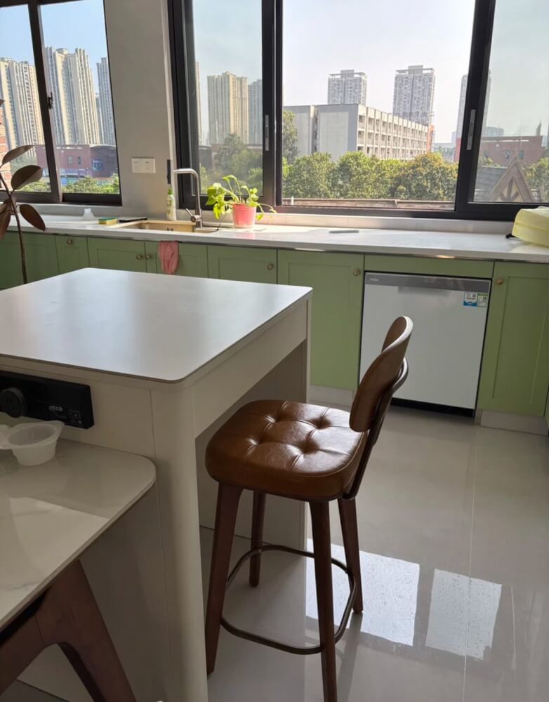 เก้าอี้บาร์ MY DOLLS HOUSE COCO 75 ซม. สีไม้เข้ม เบาะสีน้ำตาล_3